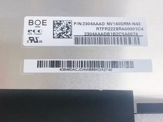 LCD Display NV140DRM-N43 14" 2.2K IPS 40pin