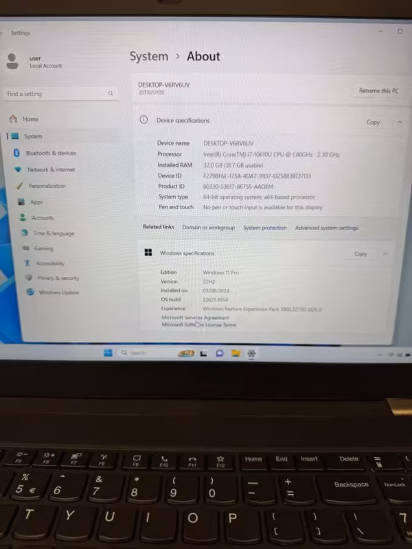 Lenovo ThinkPad P15s Gen1 15.6" FHD Intel i7-10610U 32GB 500GB