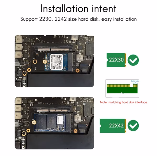 Macbook Pro A1708 NVMe M2 SSD Adapter
