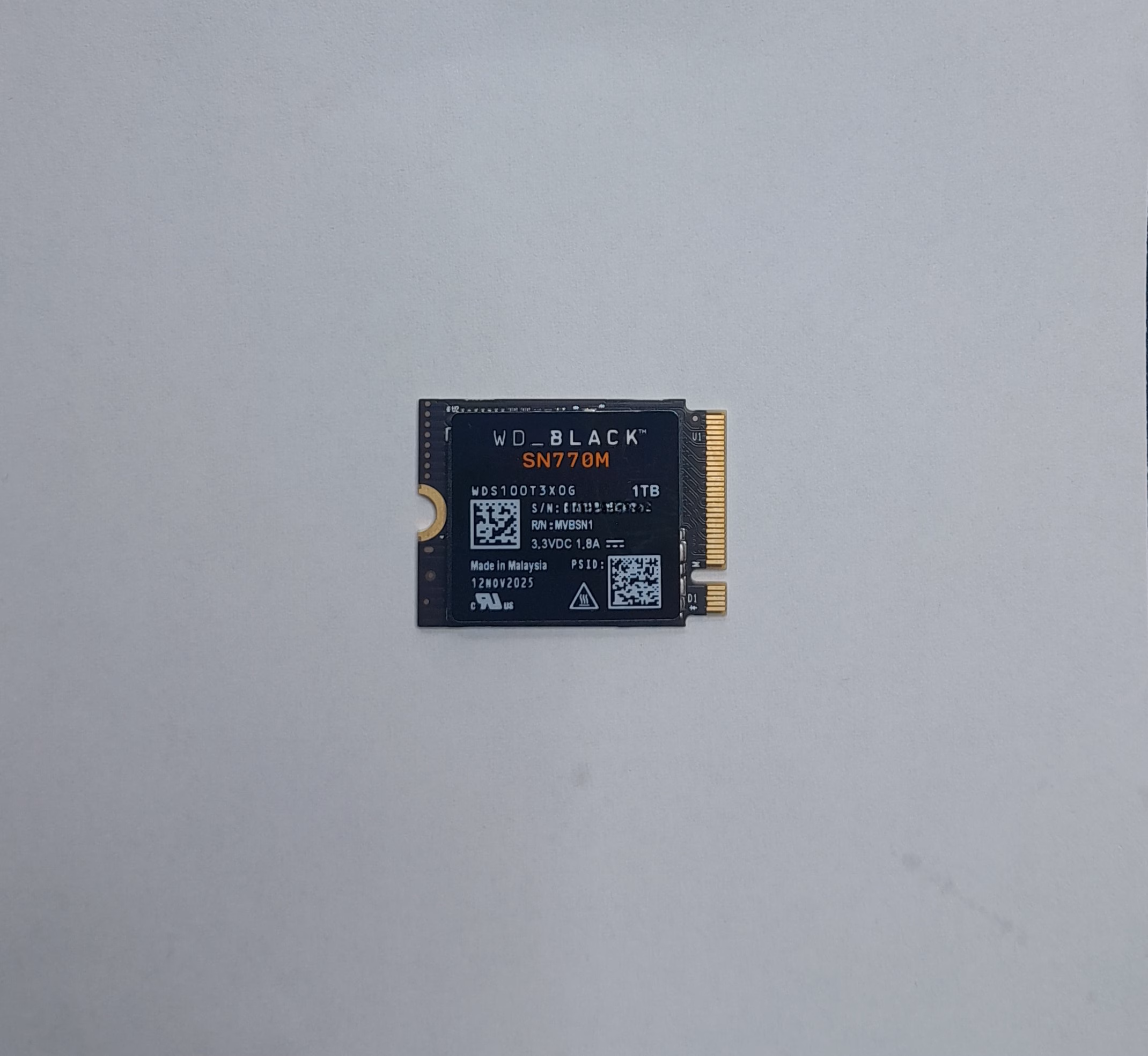 Western Digital Black 1TB NVMe SSD